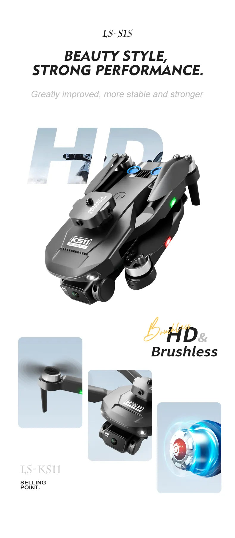 4K HD Professional Foldable Brushless Motor Drone Camera