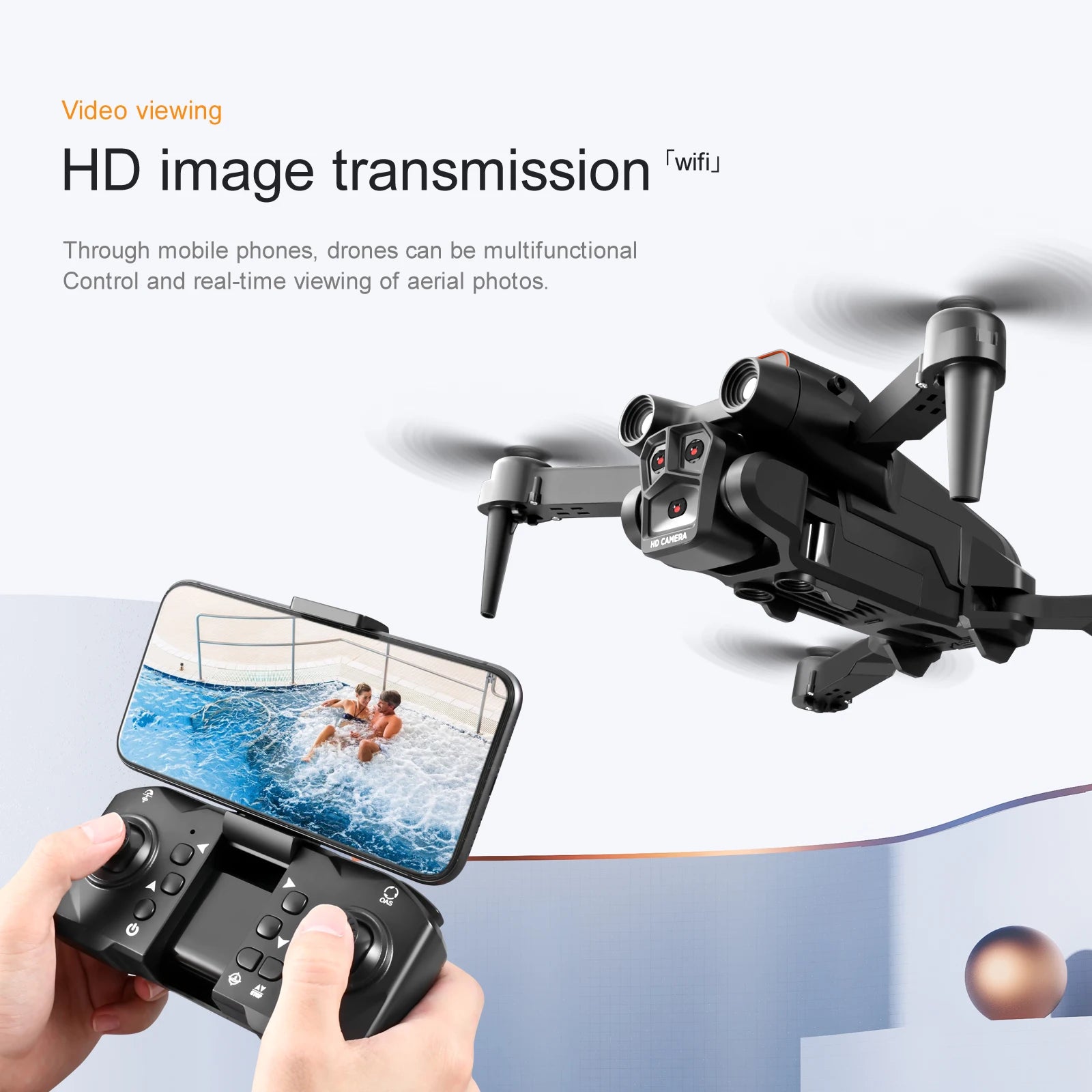 1080P HD Avoidance Brush Motor Drone Triple Camera